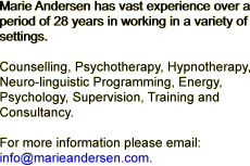 Marie Andersen has vast experience